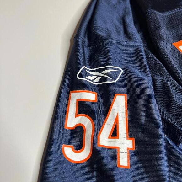 VTG Reebok NFL Equipment Chicago Bears Brian Urlacher 54 Jersey Men’s Large Blue - Picture 2 of 10